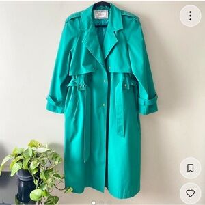 Vintage Editions Trench Coat in Turquoise